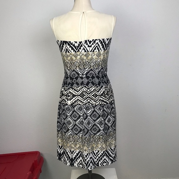 Roz & Ali Sleeveless Blouson Dress Women’s Size 10 Multicolor Round Beaded Neck - Picture 3 of 16